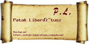 Patak Liberátusz névjegykártya